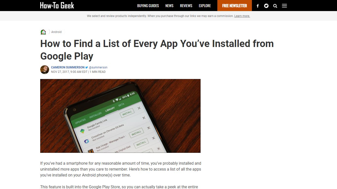 How to Find a List of Every App You’ve Installed from Google Play